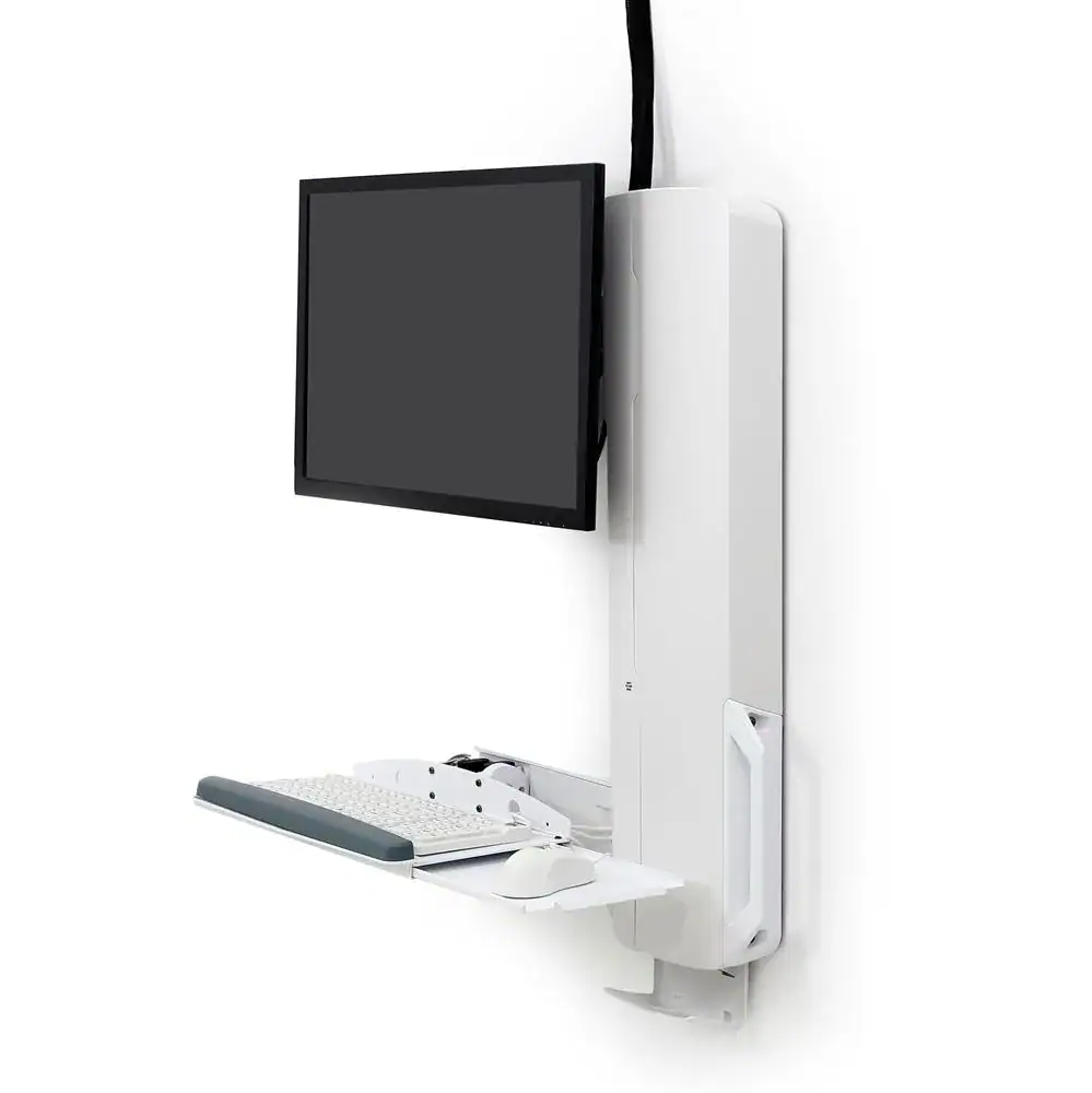 61-081-062 - Ergotron StyleView® Sit-Stand Vertical Lift, High Traffic Area (White)