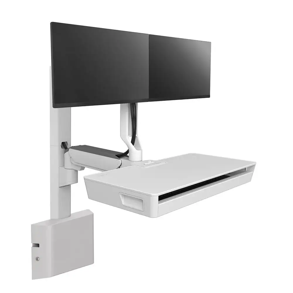 ww2a1 Ergotron CareFit™ Combo Dual-Monitor System (Full Worksurface)